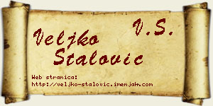 Veljko Stalović vizit kartica